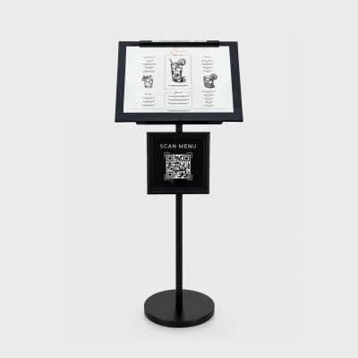 BẢNG MENU ĐỨNG GẮN MÃ QR