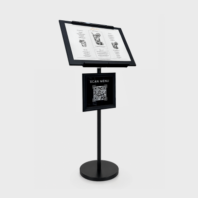 BẢNG MENU ĐỨNG GẮN MÃ QR