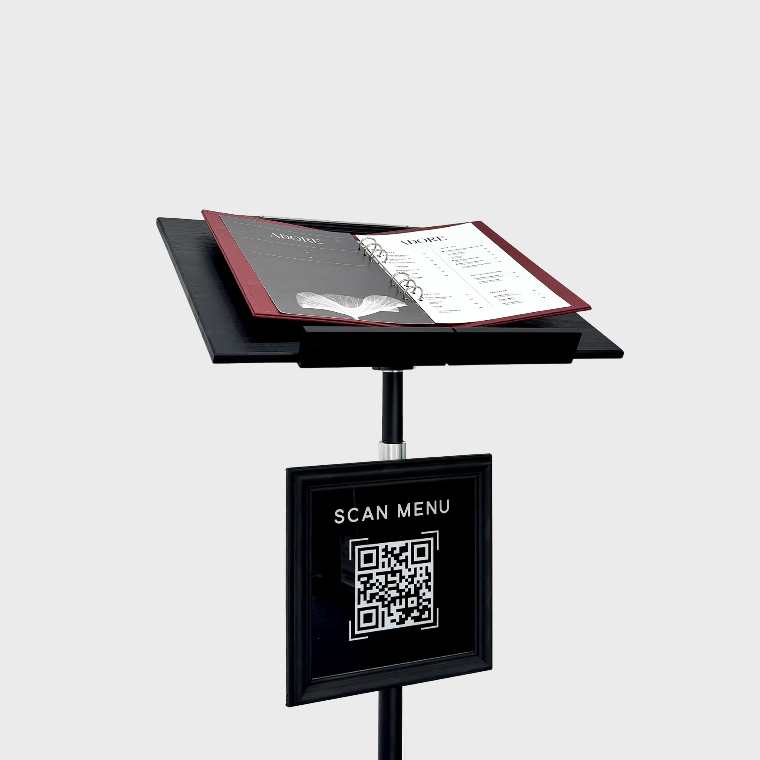 BẢNG MENU ĐỨNG GẮN MÃ QR
